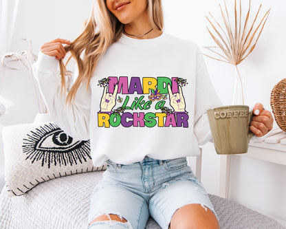 Let the Carnival Begin Mardi Gras Crewneck