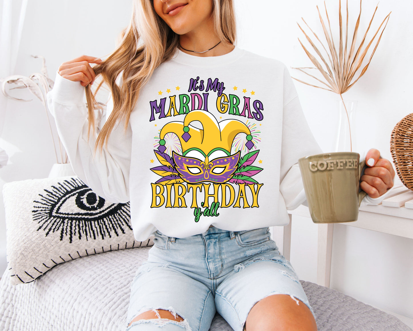 Mardi Gras Street Style Cozy Sweatshirt