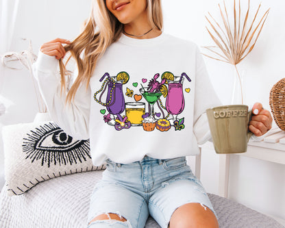 Mardi Gras Celebration Street Style Crewneck