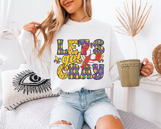 Party Ready Mardi Gras Crewneck Pullover