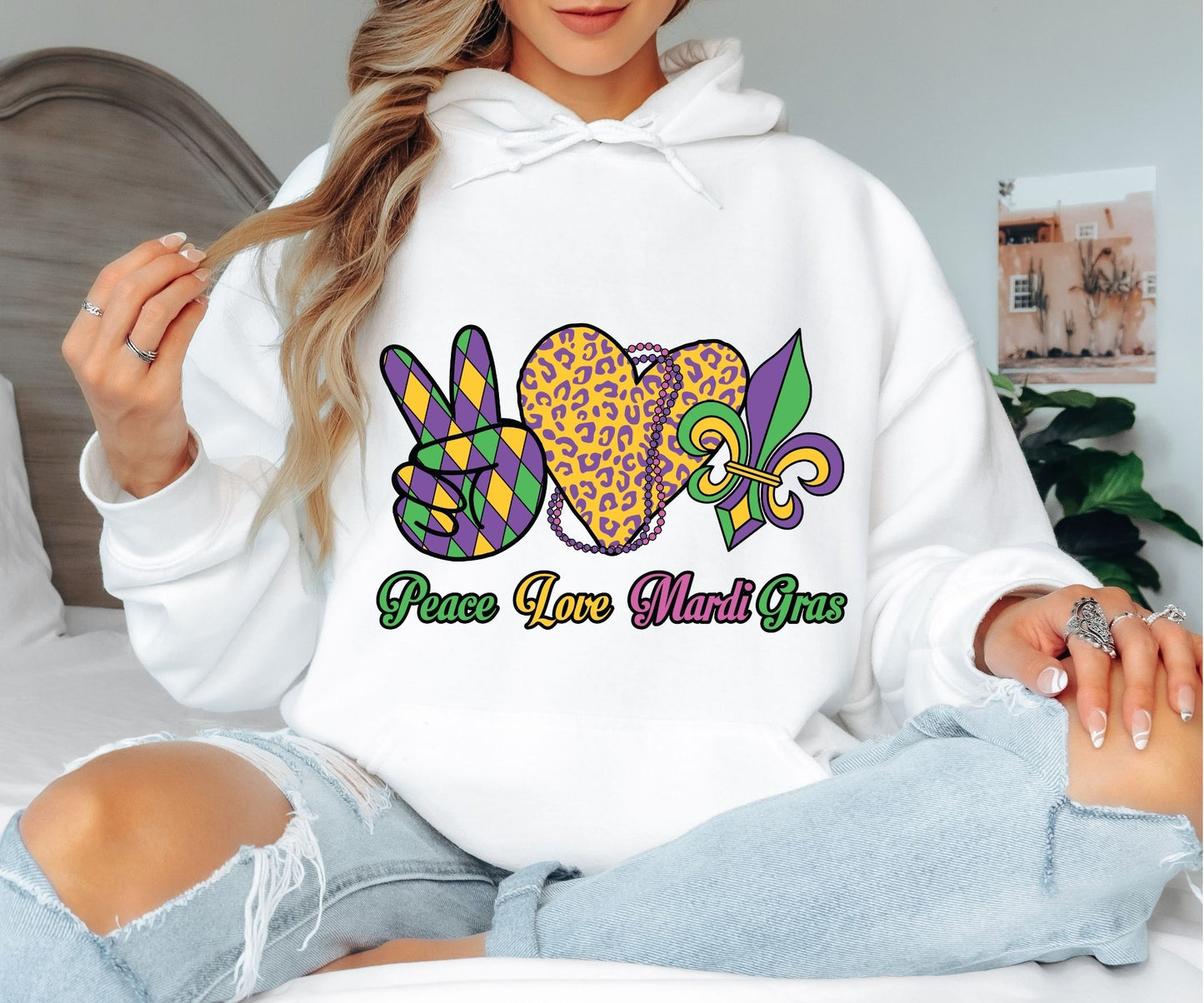 Mardi Gras Hoodie – New Orleans Carnival Energy