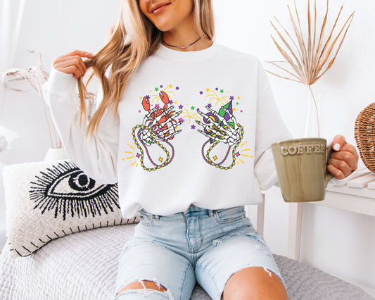 Carnival Ready Mardi Gras Crewneck