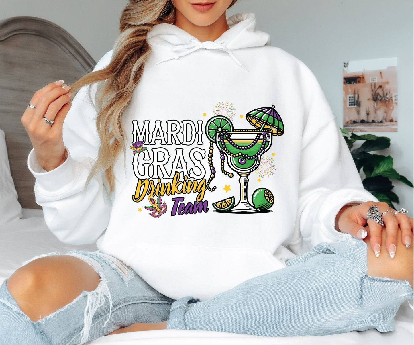 Retro Mardi Gras Hoodie – Vintage Carnival Design