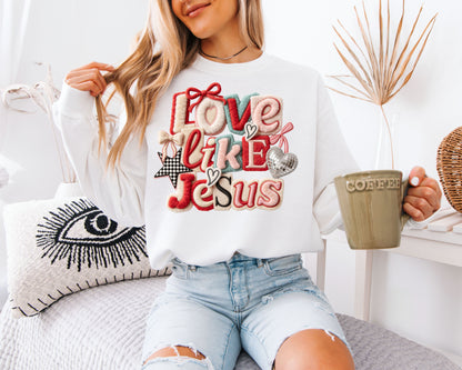 LOVED John 3:16 Sweatshirt | Distressed Varsity Christian Crewneck | Bible Verse Valentine Gift (Copy)