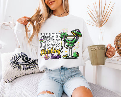 Festive Mardi Gras Crewneck Pullover
