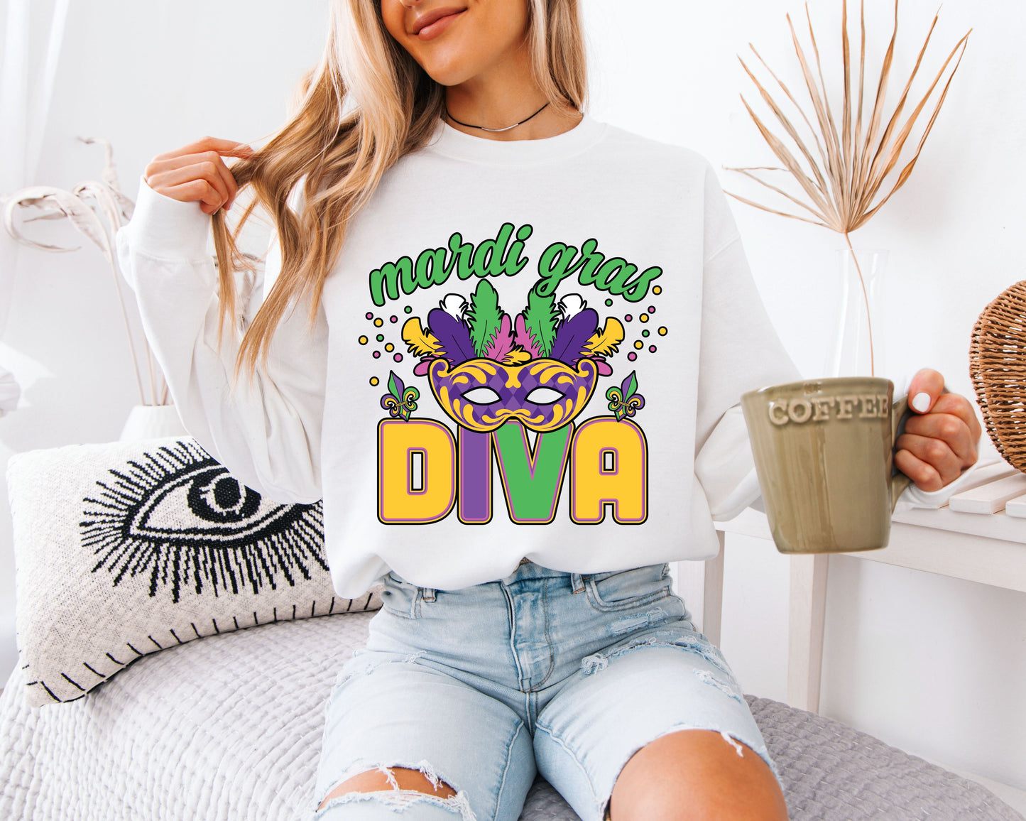 Cozy Carnival Days Mardi Gras Sweatshirt