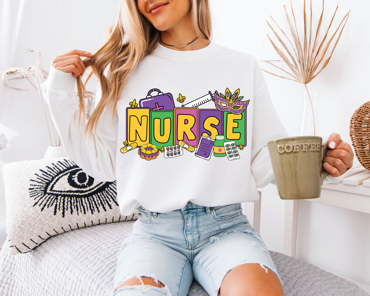 Mardi Gras Celebration Crewneck Style