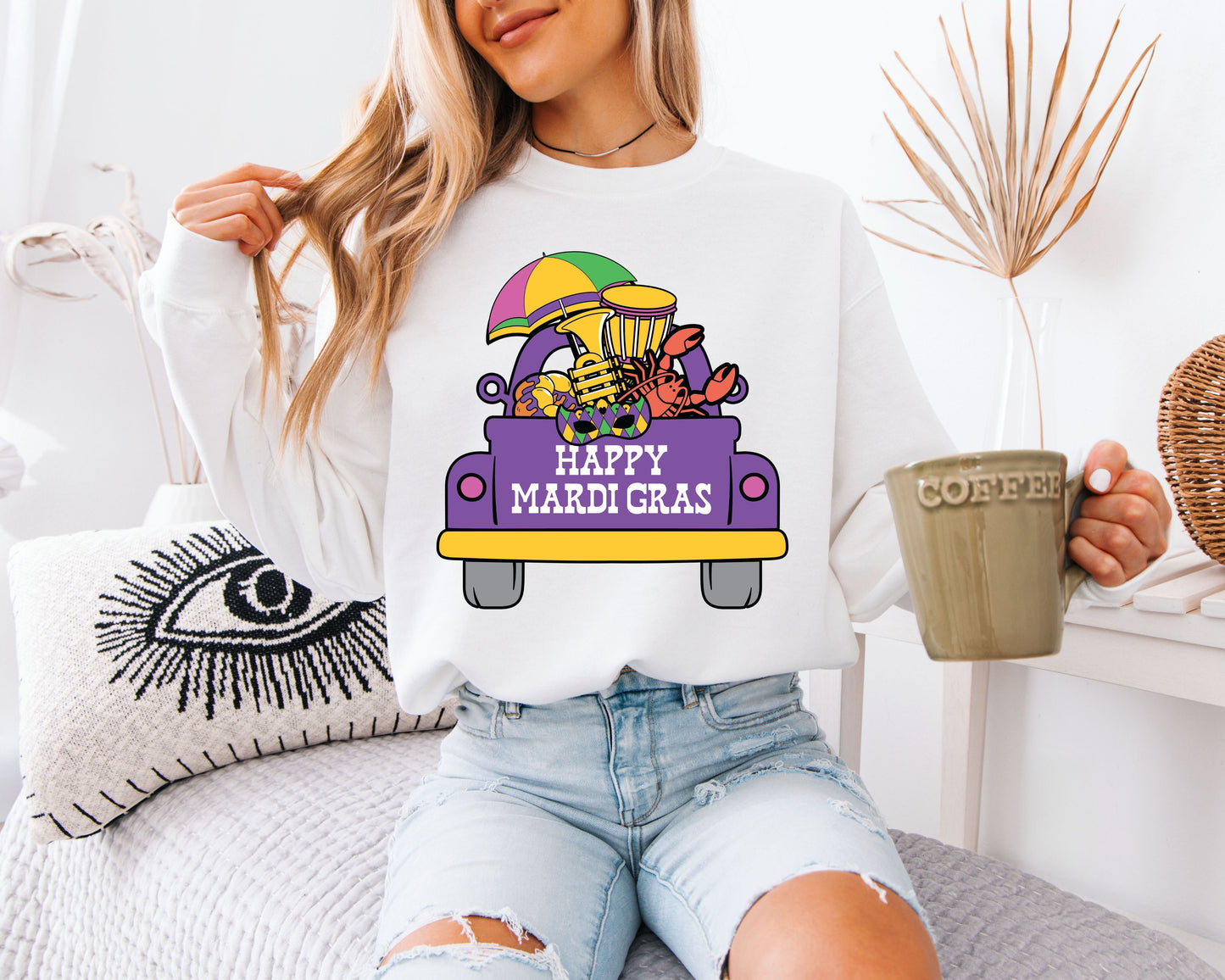 Festival Style Mardi Gras Crewneck